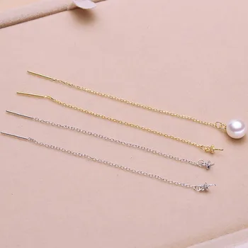 2 Culoare Argint 925 Cercei cu Perle de Moda Picătură Cercei Constatările Piese de Bijuterii Accesorii Accesorii Femei