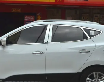 2010-2012 Pentru Hyundai ix35 Înaltă calitate din oțel inoxidabil fereastră tăiați capacul(Sus+jos+posterior triunghi,un Set de 10buc)