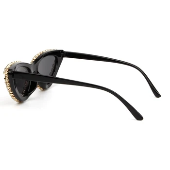 2018 Moda Ochi de Pisică ochelari de Soare Femei Vintage Brand Mici, Femei de lux Stras Ochelari de Soare de sex Feminin Oculos de sol UV400