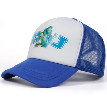 2018 Monsters University Sulley Mike Sepci de Baseball MU Camion cap Litere Unisex Film Pixar Pălărie Albastră Reglabil Hip Hop Snap Caps