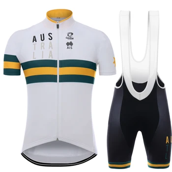 2020 Ciclism de Îmbrăcăminte pentru Bărbați Australia Ciclism Jersey Set de Vara Biciclete Rutier Tricou Costum de Biciclete Salopete pantaloni Scurți MTB Port Maillot Culotte