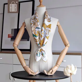 2020 new sosire moda elegant brand eșarfă de mătase 90*90 cm pătrat șal diagonal wrap pentru femei lady fată cadou transport gratuit