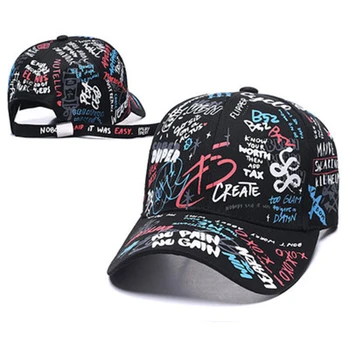 2020 nouă scrisoare graffiti șapcă de baseball hip hop vârf pălării de vară de călătorie umbra capace valul bărbați și femei pălărie de hip-hop casual pălărie