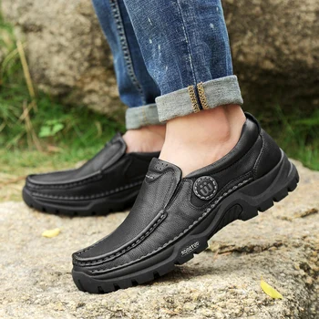 2021 Nou Primavara Vara Barbati de Cauzalitate Pantofi Mocasini Slip Pe Piele Pantofi Omul Negru Maro Respirabil Conducere Pantofi Pentru Bărbați
