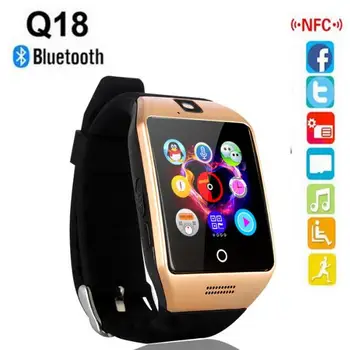 20buc Bluetooth Ceas Inteligent Q18 Relojes Smartwatch Relogios TF SIM Camera pentru IOS, iPhone, Samsung, Huawei, Xiaomi Telefon Android