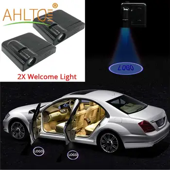 2X Atmosfera Lumini Umbra Lampa Proiector de Lumină Led-uri Auto Usa Wireless-ul de Lumină bine ati venit Decor Lampă Laser Atmosfera Mașină de Lumina