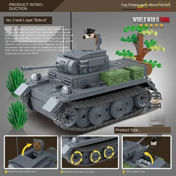 503pcs WW2 Tank Serie Germania al Doilea Rezervor de Tip L Blocuri Model Cărămizi WW2 Militari Jucării Pentru Copii