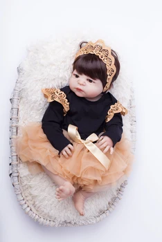 55cm Corp Plin de Silicon Renăscut Baby Doll Jucării Realiste Copil-Reborn Papusa Printesa Copil Ziua de nastere Cadou de Crăciun Fete Brinquedos