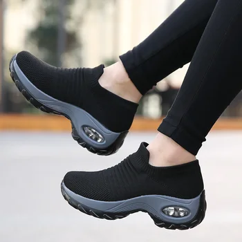 Cele mai noi Pantofi sport pentru Femei Șosete, Adidași Atletic Femei Pantofi de Sport Doamnelor Pantofi de Mers pe jos de Lumină Moale în aer liber Zapatillas Mujer