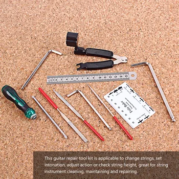 Completați Chitara Repararea Instrument De Întreținere Kit De Chitara Setup Kit De Instrumente De Reparare