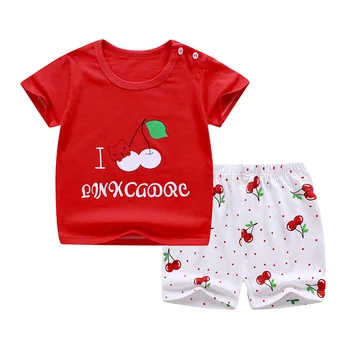 Copii Haine pentru Copii T-shirt Copil de Vara Haine de Fată Costum de Bumbac pentru Copii Moale Pantaloni + Bluze T-shirt Toddler Fată Băiat Haine Set