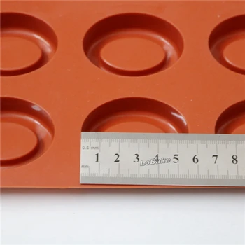 De înaltă calitate 12 cavități ovale gogoasa zero forma de silicon tort mucegai bomboane cookie biscuit gogoașă moldes moule o gateau de copt