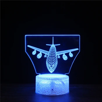 F -22 Avion Acril 3D Lampa de Avion de Aeronave 7 Schimbare de Culoare Lumină de Noapte Cadouri pentru Copii USB cu LED-uri Lampa de Birou Decor de Vacanță Mylamp
