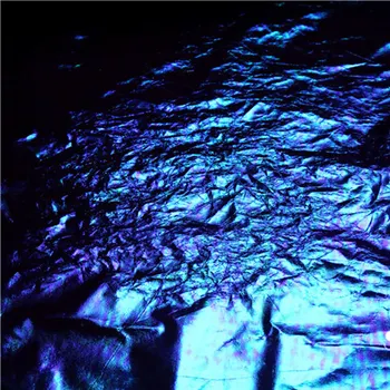 Fluorescente Țesătură de Poliester cu Laser Albastru Impermeabil DIY Fusta Etapa de Îmbrăcăminte, Saci de Fundal Decor de Designer Tesatura 50*100cm