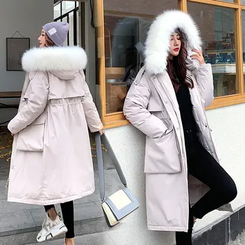 Iarna Parka 2020 Iarna Haine pentru Femei Hanorac cu Guler de Blană Cald Gros Jachete de Iarnă Zăpadă Purta Jachete Calde