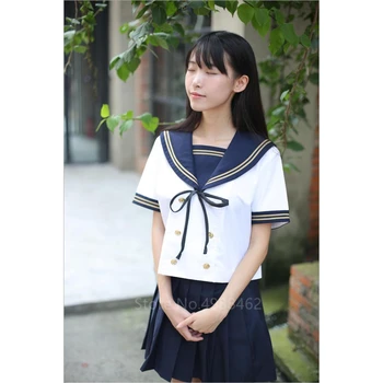 Japoneze Uniforme de Marinar Tricou JK Uniformă de Școală Halloween Costume Cosplay Student Imbracaminte Femei Fata de Liceu Fusta Set