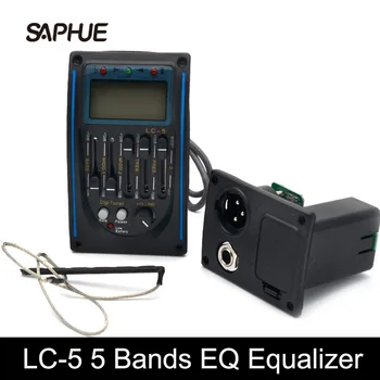 LC-5 5 Benzi Chitara Acustica de Preluare EQ Preamp LCD cu Tuner Piezo Pickup Egalizator Sistem
