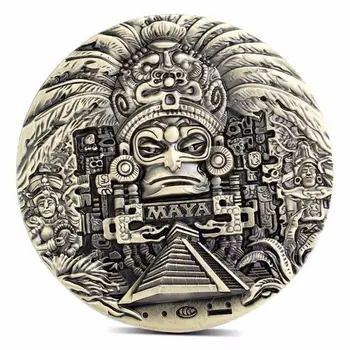 Mayan Calendar Aztec Suvenir Profeția Monedă Comemorativă Colecție De Artă Cadou Cadou Interesant