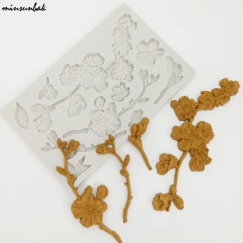 Minsunbak Sakura Silicon Mucegai Tort Fondant Instrumente de Decorare Ciocolata Sugarcraft Mucegai
