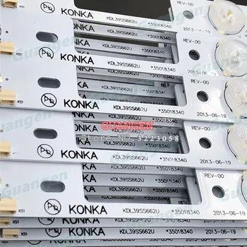 Noi 100Pieces de fundal cu LED bar pentru KONKA KDL39SS662U 35018339 35018340 327mm 4 Led-uri( 1 LED, 6V) de Înaltă calitate, Transport Gratuit