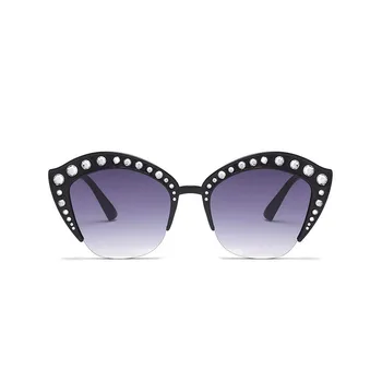 Noi 2020 Brand de Moda Ochi de Pisica Roz ochelari de Soare Femei Nuante Oglindă Femei Stras Ochelari de Soare Pentru Femei Acoperire Gafas UV400