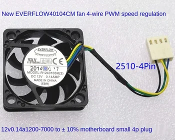 Nou Pentru Everflow 4010 4cm 40mm Pwm Fan R124010sh (2) 12V 0.14 un 4-Sârmă de Puls, de Control al Vitezei Cpu Cooler