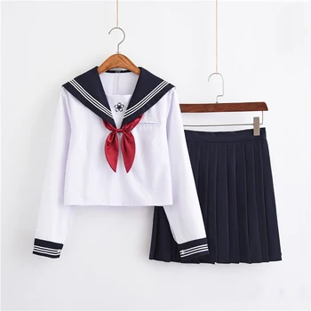 Nouă Primăvară 2021 Sakura Broderie Japoneză Plus Dimensiune Fata de Scoala Uniforme la Colegiu de Înaltă Elev de gimnaziu Marinar Costume XXL