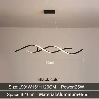 Pandantiv cu Led-uri de Lumină 110V 220V design Modern Pandantiv Lampă pentru sala de Mese Bucatarie camera de zi Interior Corpuri de Iluminat de Aur Negru