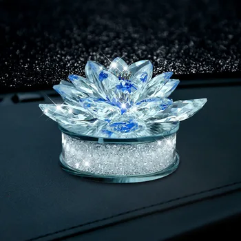Parfum Auto Scaun Auto Lotus De Cristal Decor Diamant Creative Drăguț Decorare Auto Fără Parfum Auto Lotus De Cristal Parfum Mare