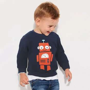 Puțin maven 2019 toamna baieti brand de haine copii bumbac Jachete băiat robot print fleece copii costum C0169
