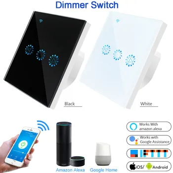 Smart Light Dimmer Switch SUA/UE Wifi Standard Comutator Estompat Touch Control Lucra cu Alexa Google Asistent IFTTT 110V 220V