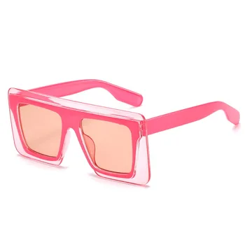 Supradimensionat ochelari de Soare Femei 2020 Brand de Lux Pătrat Ochelari de Soare Jeleu de Culoare Oglindă Ochelari Plus Dimensiune Nuante Femei Ochelari de MM10