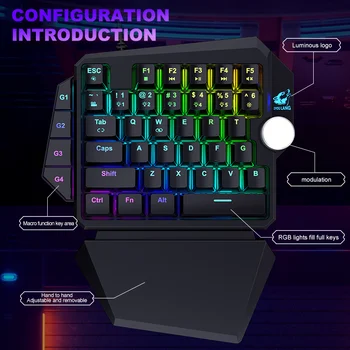 Tastatură mecanică 35 tastele Albastru Comuta Tastatură de Gaming Programare Macro Iluminare RGB prin Cablu teclado pentru PC Gamer Nintendo