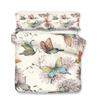 Un Set de lenjerie de Pat 3D Imprimate Carpetă Acopere Set de Pat Butterfly Home Textile pentru Adulti, Lenjerii de pat, cu fata de Perna #HD22