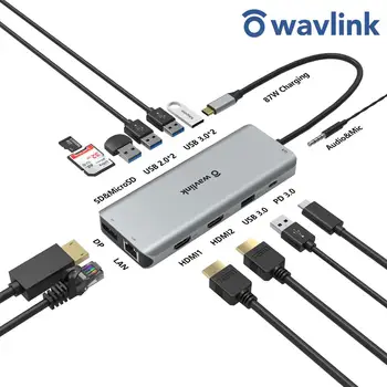 Wavlink USB-C Docking Station Triplu Afișaj Video Converter Suport 4K @ 30 hz Dual HDMI/DP Port Pentru Laptop Windows MAC OS Utiliza